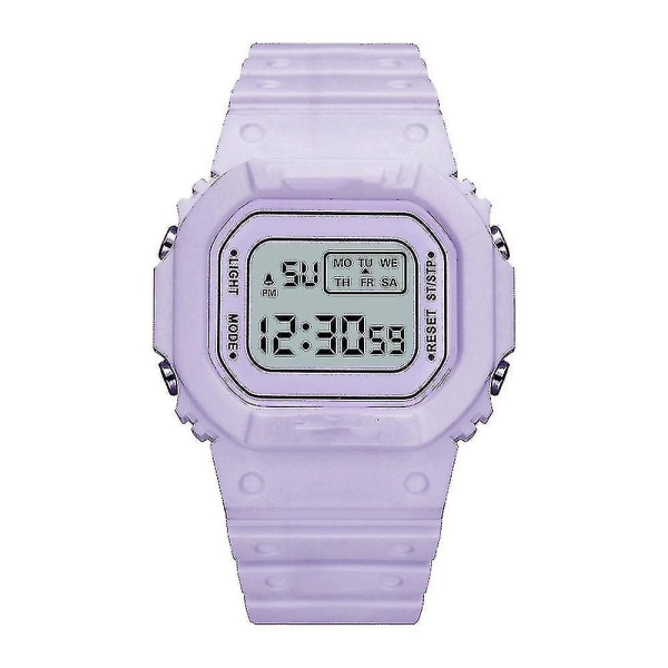Kids Adults Multifunctional Electronic Digital Watches Waterproof Gifts Purple