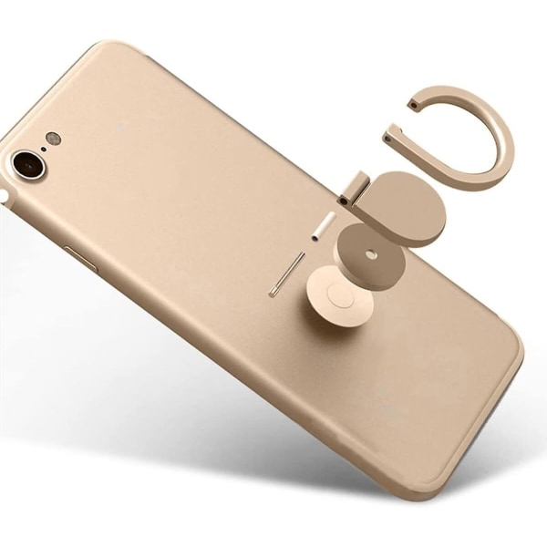 Universal telefonringhållare Bärbar fingerhållare - Bekväm Enhandshantering 360 Rotation Gold