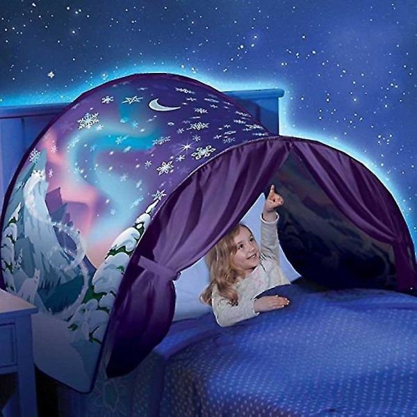 Maagiset unelmateltat Kid Pop-up Bed Teltta Makuupussi Winter Wonderland Teltta ( Magic taika)