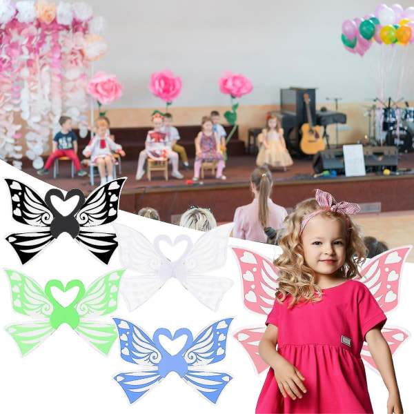 Cosplay Wings Färgmatchande Hjärta Svan Design Skapa Festival Atmosfär Fjäril Halloween Fairy Kostym Änglavingar Party Favor