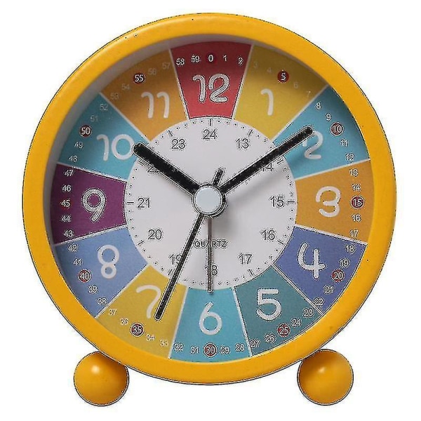 Telling Time Teaching Clock - Analog børnevægur - Rumindretning til børn gul