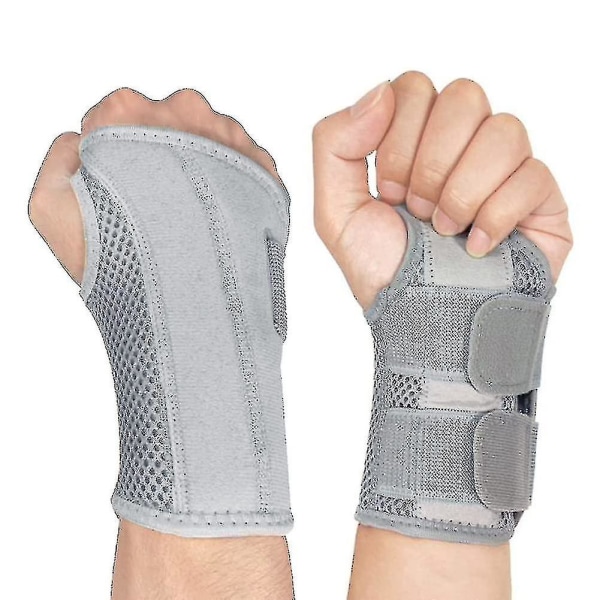 Rannetuki jännetulehduksen niveltulehdukseen, hengittävä rannetuki yötuki säädettävät olkaimet (S-oikea käsi, harmaa)