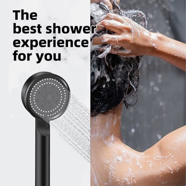 Högtrycksduschhuvud, handdusch, vattenbesparande duschhuvud, 5 lägen vattenbesparande duschhuvud, justerbart duschhuvud