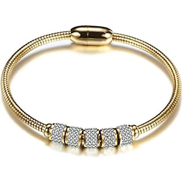 Jewelers Stainless Steel Cubic Zircon Snake Chain Bangle Bracelet