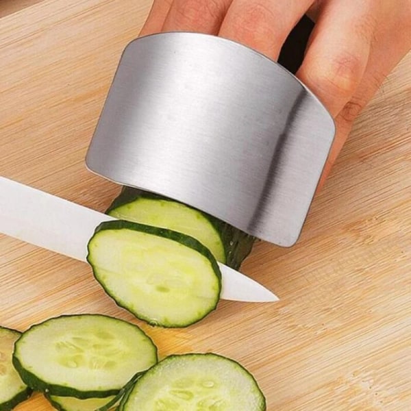 Köksredskapstillbehör Rostfritt stål Fingerskydd Säkerhet Grönsaksskärare Handskyddsverktyg Köksskärfingerskydd