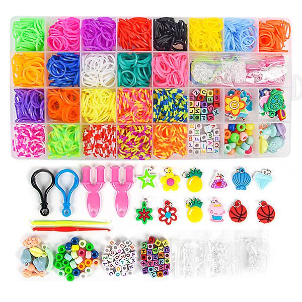 Gummi Loom Bands Sett Kid Lag vevd armbånd Barn Gjør-det-selv Leker Multi-color