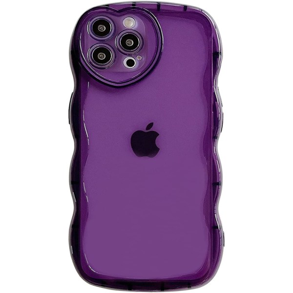 Kompatibel med Iphone 14 Pro case(2022 6.1"), sött genomskinligt case, kärlekshjärta kameraram Vågkant Transparent Fullt skydd Mjuk Tpu Stötsäker P