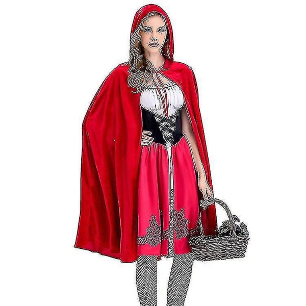 Halloween Rödluvans kostym Vuxen juldräkt