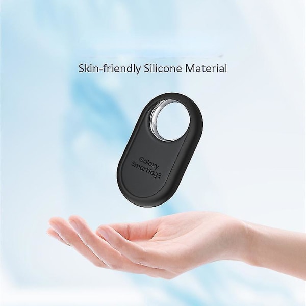 2 stk Ripebestandig silikonbeskyttelsesveske til Samsung Galaxy Smarttag 2 Tag Tracker Holder (svart)