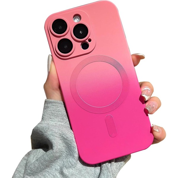 Magnetiskt Iphone14 Promax case[kompatibelt med Magsafe], sött case med gradientfärg för kvinnor och män, mjukt TPU-stötsäkert med case