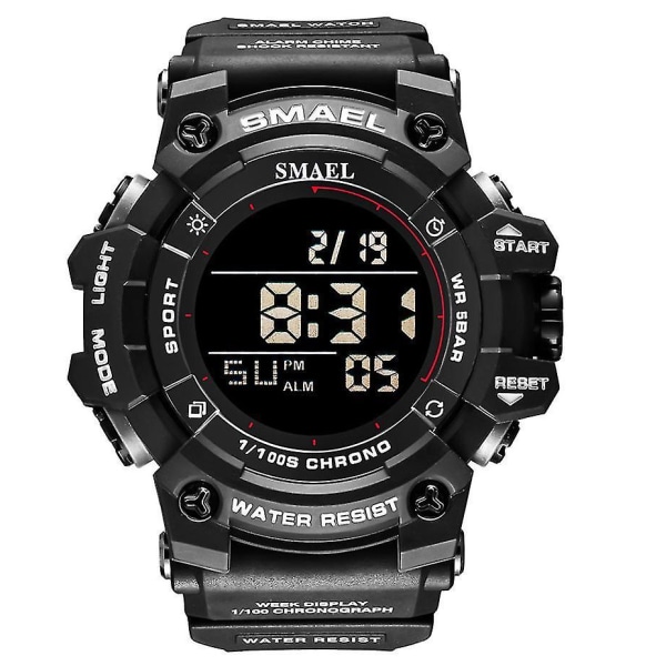 Black men's sports waterproof electronic watch, with led luminous az17998