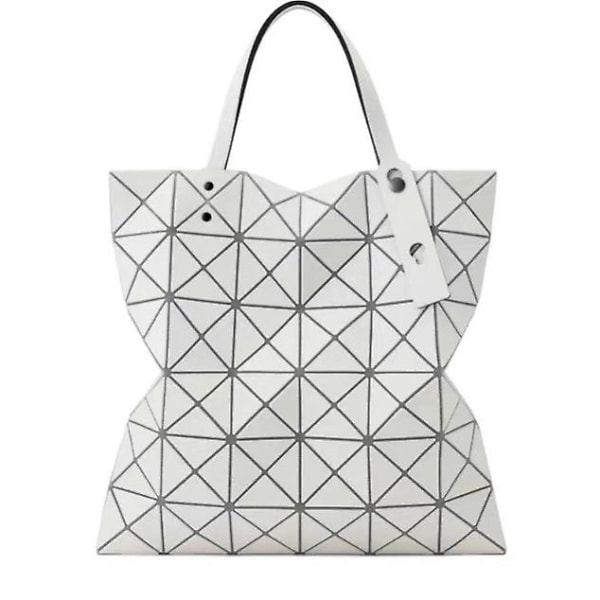 Issey Miyake 6*6 Geometric Diamond Bag Hand Bill Of Lading Shoulder Tote Bag white