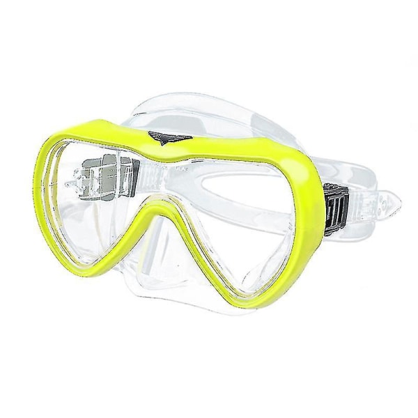 Ny 2023 professionel dykkermaske og snorkler Antidugbriller Briller Dykning Svømning Let ånderør Svømmeudstyr Best-1（Gul hvid)