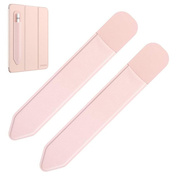 2 stk Kompatibel med Apple Pencil Etui - Rosa. Avtakbar Elastisk Lærhylsterlomme