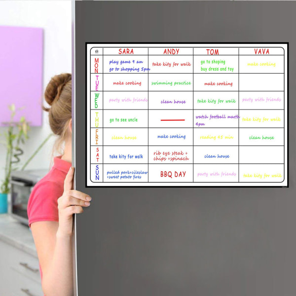 Magnetisk whiteboard- set bekväm att använda multifunktionstavla för barn Studenter Klassrum（LZ0009 2)
