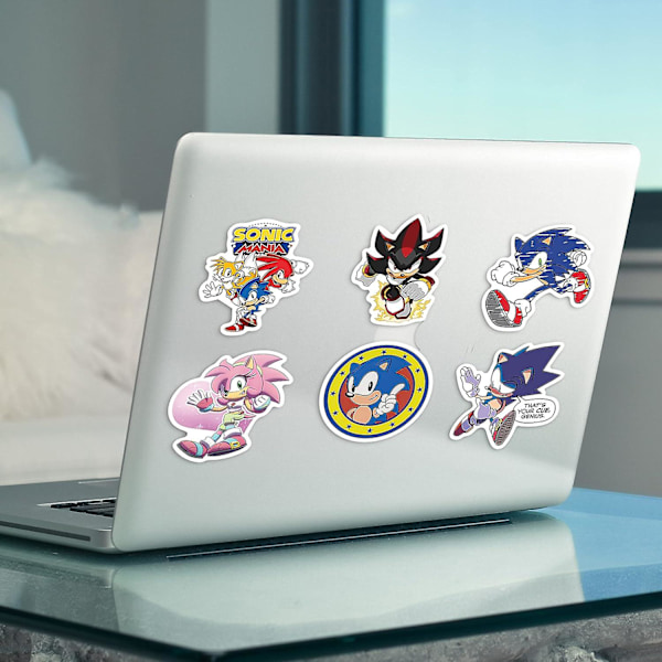 50 stk Søde Sonic Stickers Til Vandflasker, Æstetiske Stickers, Laptop Computer Skateboard Stickers, Vandfaste Stickers, Sticker Pakke, Hvid, En Størrelse