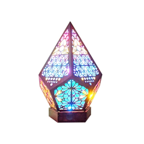 Muovinen lattiavalaisin Bohemian Diamond Starry Light -projektiolamppu Kotimakuuhuone upealle taustalle (Kuten kuvassa)