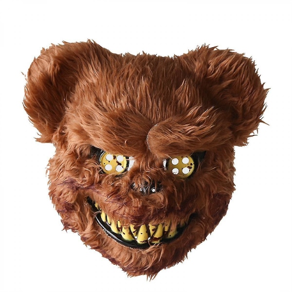 Halloween Scary Mask Bear Mask, Bloody Plush Head Mask, Cosplay kostyme rekvisitter Halloween Party