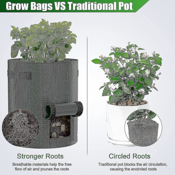 4 Pieces Potato P Bag P Bag 10 N Vetable Tomato Plants