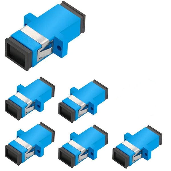 6 stk Sc fiberoptisk kobling, Single Mode Sc Simplex fiberoptisk adapter (sm), Sc hun til sc hun upc Single-mode netværk internetforbindelse enkel