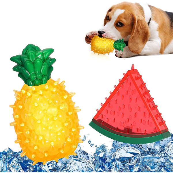 Frozen husdjursleksak, Tpr Dog Frozen fruktleksak, tuggleksaker för husdjur, bitsäker hundleksak för hundvalp, färgglad
