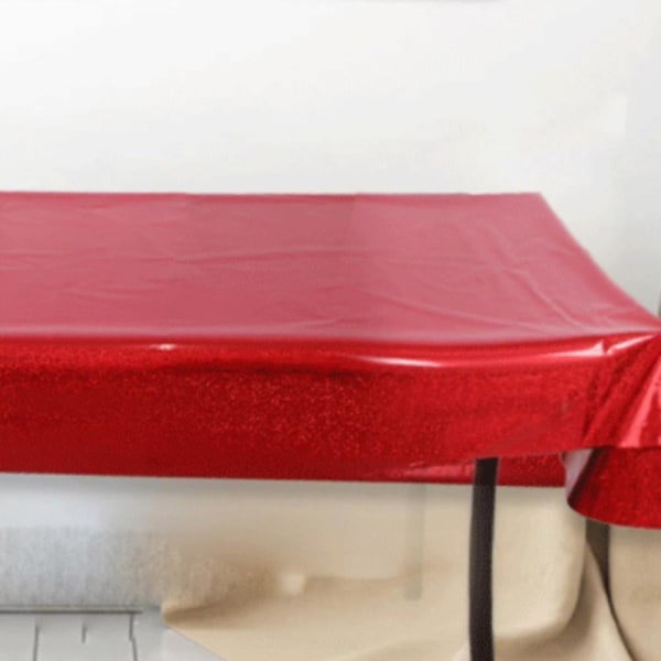 2-pack folieduk cover 1*2,7 m glänsande bordsduk bordsduk, röd