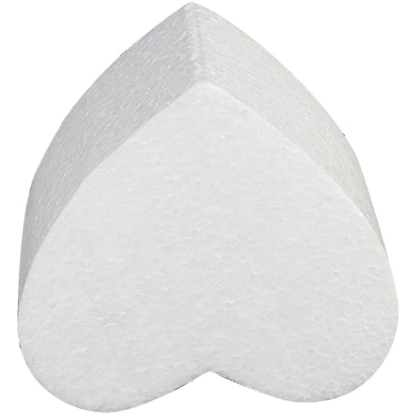 Hjertedekor Styrofoam Fake Kage Glat Styrofoam Bolde Skum Hjerteformer Kage Skum Hjerte Styrofoam Kage Kage Dekorationsartikler (30x25cm, Hvid)