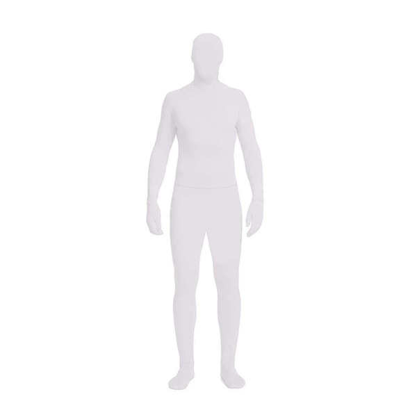 Täysi Bodysuit Unisex Spandex Stretch Adult Costume Zentai katoava miehen vartalopuku Hk (170cm, valkoinen)
