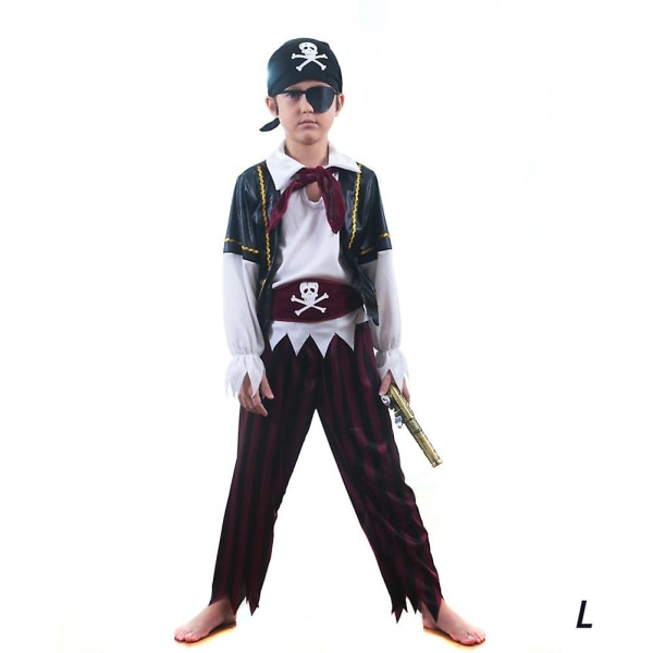Little Pirate Cosplay-kostyme for barn Anime-karakterer Klassiske kostymer for cosplay-fest(L）