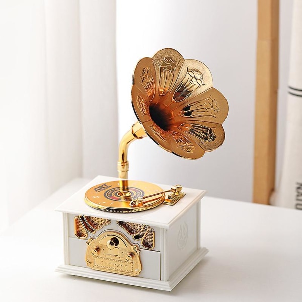Vintage inspirerad speldosa för inomhus - antik stil grammofon