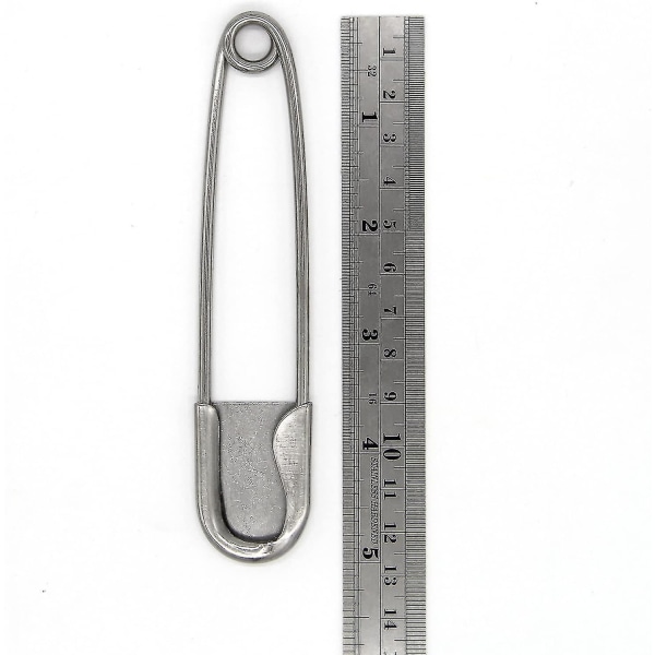 Sikkerhetsnåler, 12,8 cm store sikkerhetsnåler Pakke med 2 for klær Lærerretspledd Håndverk, ekstra stor sikkerhetsnål