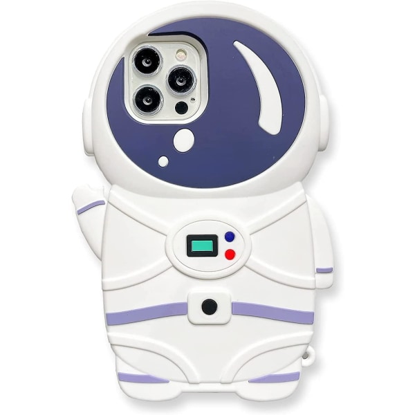 Telefon 14 Plus Skal Kawaii Telefonfodral, söt 3D Cartoon Cool Astronaut Mjuk Silikon Stötsäker Skyddande Skal Rolig För Iphone 14 Plus Kvinnor Flickor