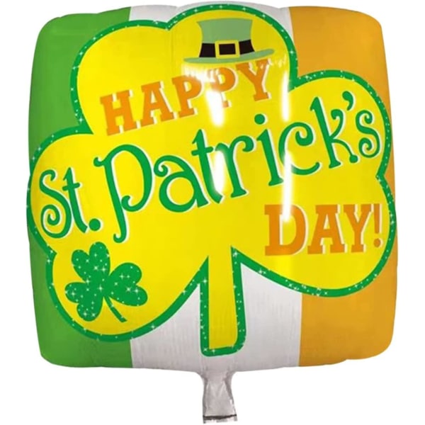 St Ppatricks Day Dekorationer, 5 Stk St Patricks Day Balloner, 5 Lucky Shamrock Clover ølglas Folieballoner Sæt til Happy St Patricks Day Celebrati