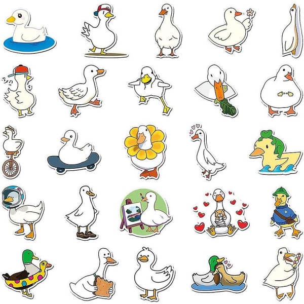 Cartoon Duck Stickers För tonåringar Flickor Pojkar Barn, härliga vattentäta vinyldekaler för Laptop Surfplatta Telefon Hydroflasks Vattenflaska Cykel Bagage Cup Com