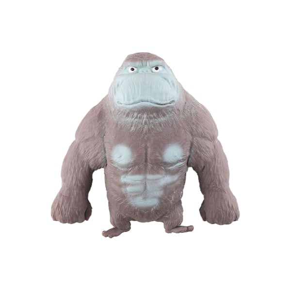 Brown Monkey Toy Tpr Stretch Gorilla Toy Squeeze Toy For Barn Voksen Stress Relief (15*12, Grå)