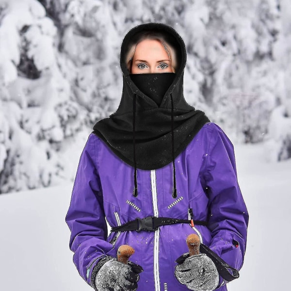 Balaclava Ski Mask For Men Vindtett Termisk Vinter Skjerf Mask Dame Halsvarmer Hette