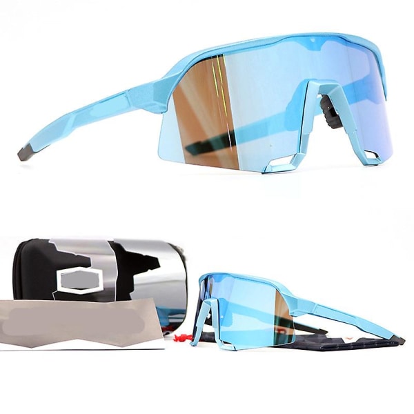 Ice Blue Photochromic Solglasögon Män Cykel, Cykling Polariserade glasögon med halv ram Sport Mtb Fiske Löpning