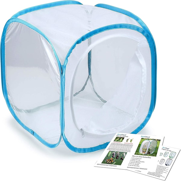 Insect And Butterfly Habitat Cage Terrarium Pop-up 12 X 12 X 12 Inches