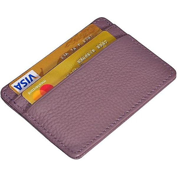 Credit Card Holder Slim Wallet Leather Minimalist Wallet With Id Window