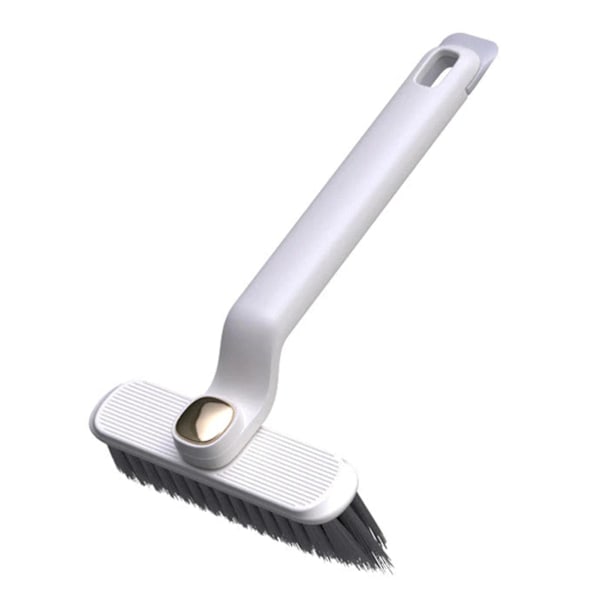 Multi-function Rotating Crevice Cleaning Brush Household Washbasin Cleaning Brush for Shower Tile Gaps（White)