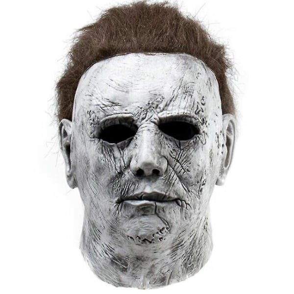 Halloween Michael Myers Horror Latex Mask Hovedbeklædning Festrekvisitter（A)