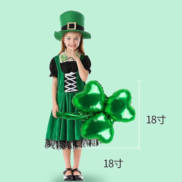 St Ppatricks Day Dekorationer, 5 Stk St Patricks Day Balloner, 5 Lucky Shamrock Clover ølglas Folieballoner Sæt til Happy St Patricks Day Celebrati