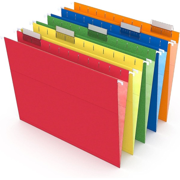 Myofficeinnovations 875411 Hanging File Folders, 5 Tab, Letter,assorted,25/bx