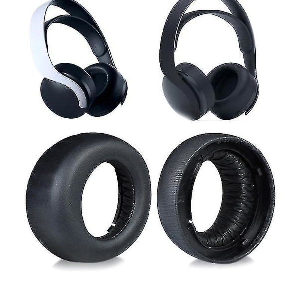 Öronkuddar för PS5 Pulse 3d Headset Ersättnings öronkuddar Öronkuddar Cover（2st，svart）