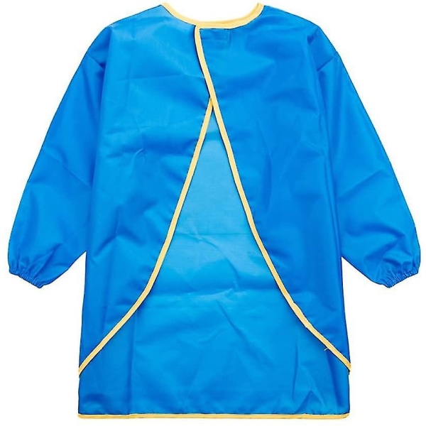 Barnmålarrock, barnförkläde, haklapp blå, S(L,Röd)