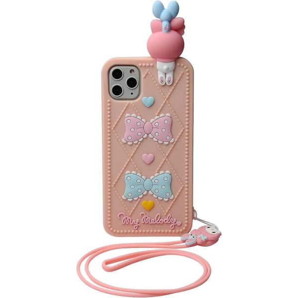 Cartoon Case för Iphone 11 Pro Max 6,5" 2019, 3d söt mjuk silikongummi skyddande gel cover, animerad för barn flickor (melodi, Iphone 1