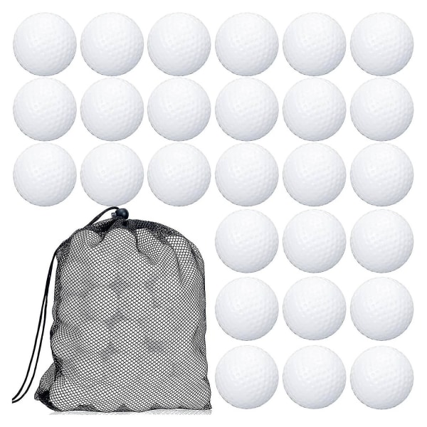 100 st golfövningsboll ihåliga golfbollar golfbollar med mesh för dragsko för (vit)