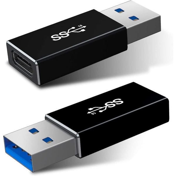USB C hona till USB 3.0 hane-adapter 2-pack, typ-a 3.1 5gbps Gen 1-kontakt för Magsafe-laddare,iphone 11 12 13 Pro Max,14,apple Watch 7 Se,samsung G
