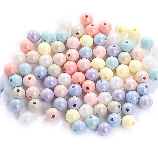 Plastpärla, Faux Pearl Beads, 400st Abs Faux Pearl Pärlor med hål för smyckestillverkning, dekorera konsthantverk