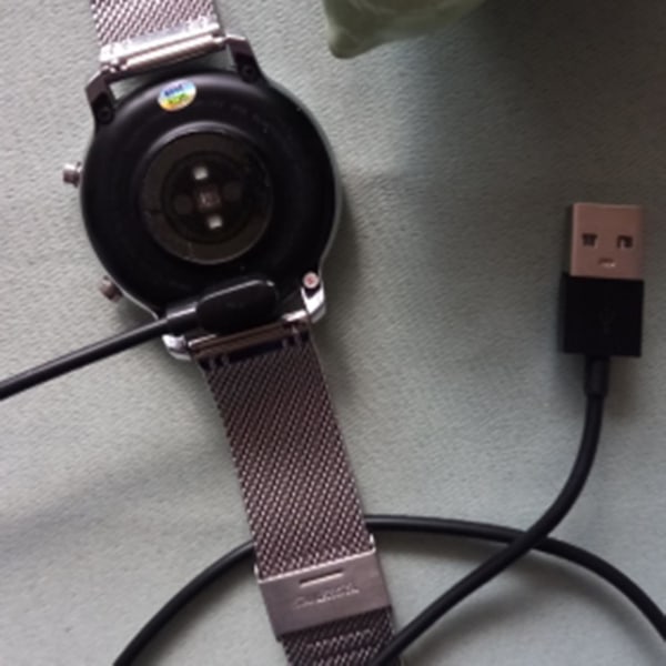 Watch latauskaapeli Magneettisesti turvallinen Pvc 2 Pin 2,84mm Saumaton pikalatausjohto Watch tarvikkeet (musta)